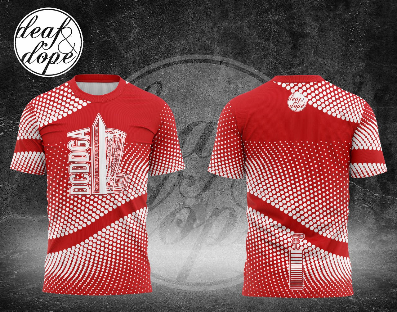 Red Swoop Half Tone Shirt