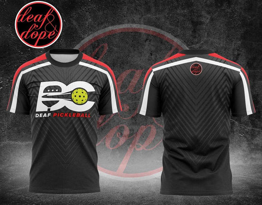 DC Deaf Pickleball 2023 - Black & Red Jersey