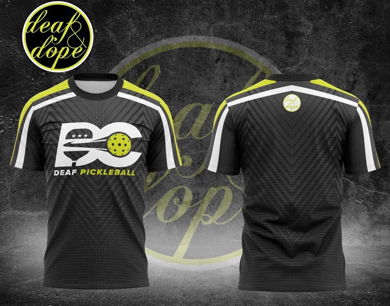 DC Deaf Pickleball 2023 - Black & Yellow Jersey